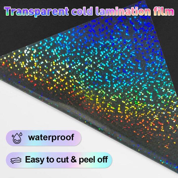 100 A4 Sheets Holographic Laminate Sticker Laminate Self Adhesive