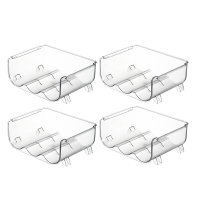 4 Pack Transparent Color Water Bottle Organizer Storage Holder for Kitchen Organization, Fridge, Pantry, Cabinet, Cup Rack Shelf