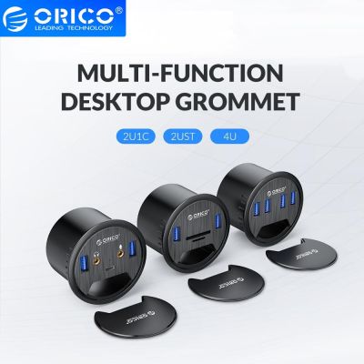 ORICO Desk Grommet  USB 3.0 HUB   With  Microphone Headphone   Type C Splitter SD TF OTG Adapter for  Desktop PC USB Hubs