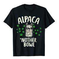 Alpaca Nother ชามตลกฟักทองวัชพืชสูบเสื้อยืดที่มีคุณภาพสูงแปลกด้านบนเสื้อยืดผ้าฝ้ายเสื้อยืดสำหรับผู้ชายอังกฤษสไตล์