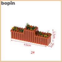 โบแปน1:12บ้านตุ๊กตาดอกไม้ดอกไม้สวนเตียงพืชจำลองกระถางกระถางดอกไม้