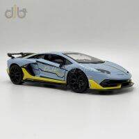 1:24สำหรับโชว์รถโมเดลเหล็กของเล่น Aventador Svj 63พร้อมไฟจำลองขนาดเล็ก