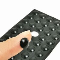 Cabinet Bumpers Door Stops Self adhesive Silicone Rubber Pads Catches Damper Buffer Cushion 50/100/200 Grains 8x4mm Black Color