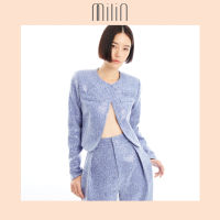 [MILIN] Attitude Jacket Sequined cropped long sleeves jacket เสื้อครอปแจ็คเก็ตแขนยาวผ้าทอเลื่อม