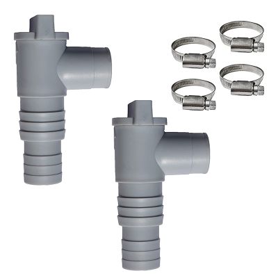 2PCS PVC Pool Filter Pump Adapter Kit Parts Accessories for 32Mm Hose On/Off Plunger Valve Leak Proof Seal