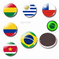 Fridge Magnets Flag South America Colombia Guyana Suriname Brazil Bolivia Chile Uruguay Argentina Luminous Refrigerator Decor