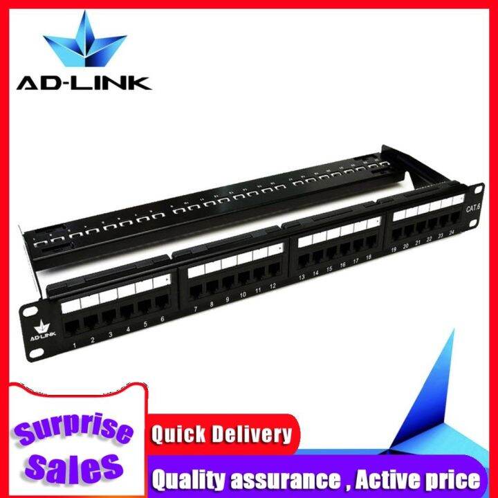 AdLink Patch Panel CAT6 24Port Fully Loaded 19 1u Rack Mountable With