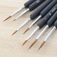 Lele Pencil】แปรงหวีผมแปรงทาสีมืออาชีพหมาป่าสำหรับรายละเอียดภาพวาดศิลปะเพชรประดับปากกาวาดเส้นอะคริลิคภาพสีน้ำมันสีน้ำ