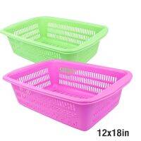 ตะกร้าพลาสติกอเนกประสงค์ คละสี รุ่น Plastic-Basket-quality-hard-vegetable-food-00b-Serm