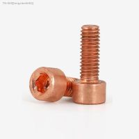 ☄☎ 2-10pcs M3M4M5M6M8 Copper cup head hexagon socket head cap screw Copper cylinder head socket head cap screw T2 copper wire bolt