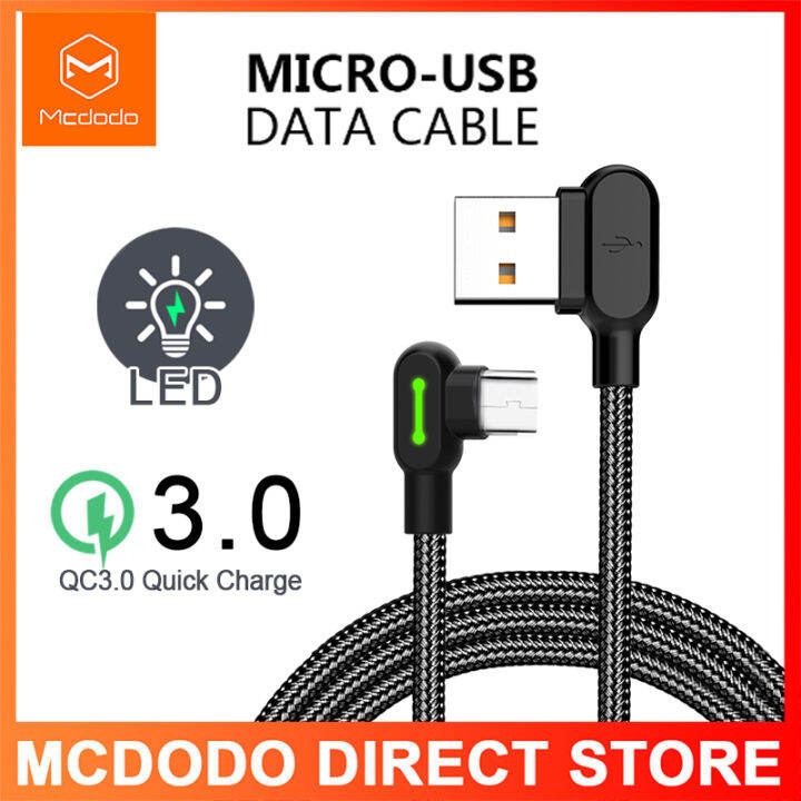 mcdodo-90-micro-usbสำหรับandroid-samsung-fastสายชาร์จ0-5m-1-2m-1-8m