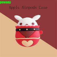 PEWANY Cute Klee Ganyu Keqing Girls Gifts for Airpods 1/2/Pro Genshin Impact Earphone Case Protective Sleeve Protective Cover Earphone Accessories Silicone Cover Box Special Bomb Dango Cosplay QC7311521