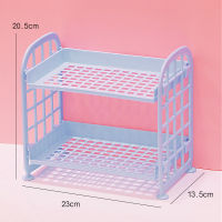 W&amp;G Cosmetic Storage Rack Organizer Shelf Student Office Bathroom Kitchen Rack Dormitory Desktop Cute Storage Box Organizer Ins