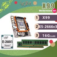 เมนบอร์ดชุดคิท Lyczar X99 (X99) CPU(E5-2666v3) หน่วยความจำ (2X8G DDR4 2133 REG)