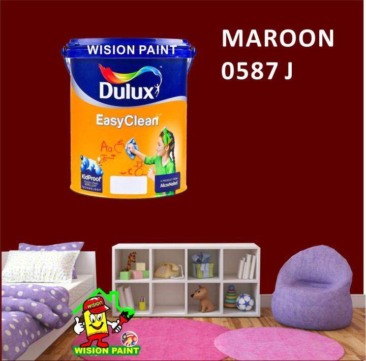 MAROON 0587 J ( 5L ) ICI DULUX EASY CLEAN / EASYCLEAN INTERIOR PAINT