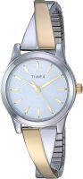 Timex Womens Stretch Bangle Crisscross 25mm Watch Two-Tone