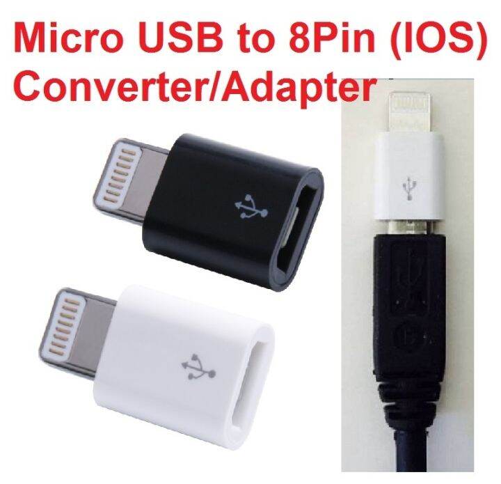 Mini Adapter from Micro USB to 8 PIN Lightning / Adapter Converter from Android Cable to IOS