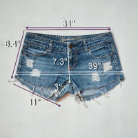 COD กางเกงยีนส์ ขาสั้น American eagle shorts jeans Womens เอวต่ำ31" มือ2 แบรนด์อเมริกา ยีนส์สวย ยีนส์แนว ยีนส์มือสอง ยีนส์