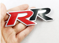 โลโก้ อาร์อาร์ แต่ง ฮอนด้า งานอลูมิเนียม Aluminuem RR Letter Car Auto Decorative Emblem Badge Decal Sticker Performance RR Honda civic accord city jazz