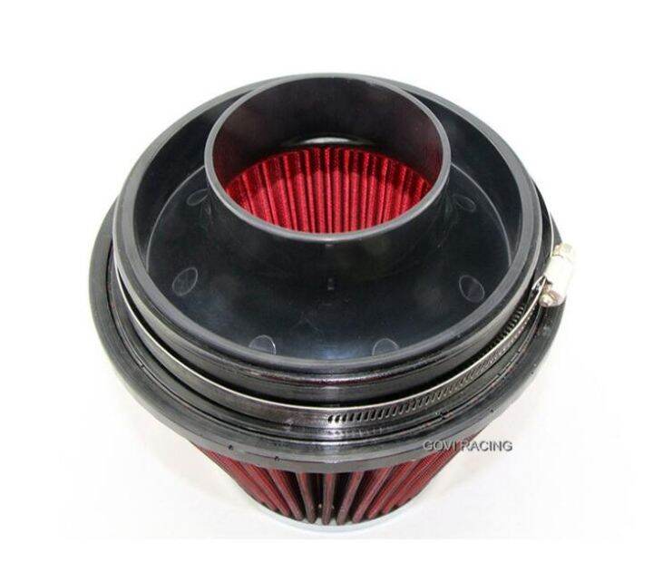 1 6'' Red Air Filter With 140Mm Height & Velocity Stack 3''/3.5''/4