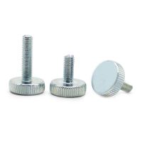 M3 M4 M5 M6 M8 M10 Knurl Flat Head Hand Tighten Thumb Screw Bolt Curtain Wall Glass Thumbscrew Adjust Toolless DIN653 GB835 Nails Screws Fasteners