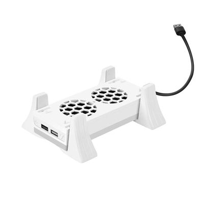 Vertical Stand with Dual Cooling Fans for Xbox Series S Console 3 Gear Adjustment Holder with Color Light