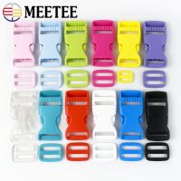 10/20Sets 15/20/25mm Plastic Side Release Buckle Belt Tri Glide Slider Clasp Webbing Bag Strap Adjustable Pet Collar Accessory Cable Management