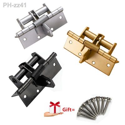 【CC】 1PCS 4 Inches Invisible Door Hinge Closing Multi-function Closer Positioning with 8 Screws