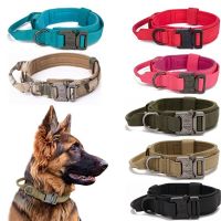 Durable Tactical Dog Collar Leash Set Adjustable Military Pet Collar Leash Medium Large Dog German Shepherd Training Accessories Collars