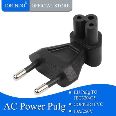 【Deal of the day】 JORINDO ปลั๊กไฟแปลงกำลัง C5เป็น IEC320ปลั๊กอะแดปเตอร์แปลงไฟ2ขาชายเป็น C5มาตรฐาน IEC 320