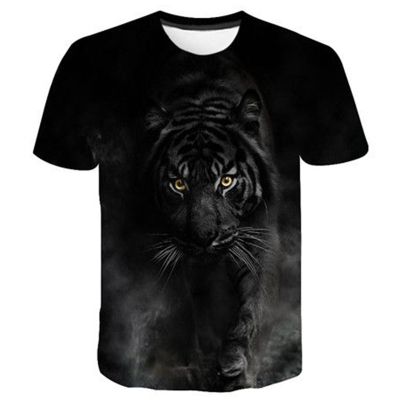 New 3D Ferocious Tiger Print Mens t-shirt Fashion Casual Animal graphic t shirts Personality Hip Hop harajuku Trend streetwear