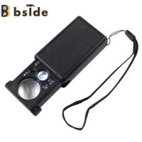 [Bside Tool Store] 30 60 Times LED UV Currency Magnifier Detector Stamps Jewelry Loupe Glass