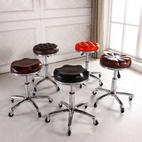 [COD] stool round bar large work rotating pulley chair hair salon home computer free shipping