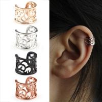 hang qiao shop 1pcs New Fashion Punk Titanium Steel Tone Frog Cuff Ear Clip Wrap Earrings