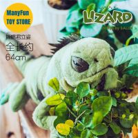 Green Lizard High Fidelity Anime Cute Plushie Iguana Plush Toys Lifelike Animals Simulation Stuffed Doll Kawai Toy Gifts For Kid