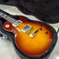 Classic Gibson Les Paul กีตาร์ไฟฟ้ามาตรฐาน Cherry Sunburst Body Humbucker Pickups คุณภาพสูง