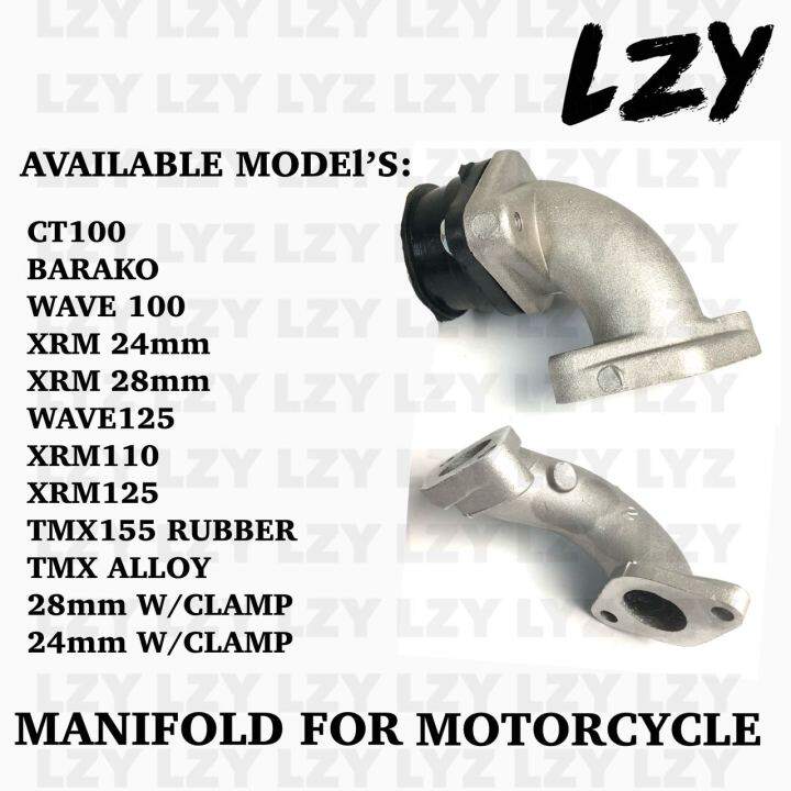 LZY Carburetor Carb Intake Manifold for CT100 BARAKO WAVE100 XRM WAVE Motorcycle Lazada PH