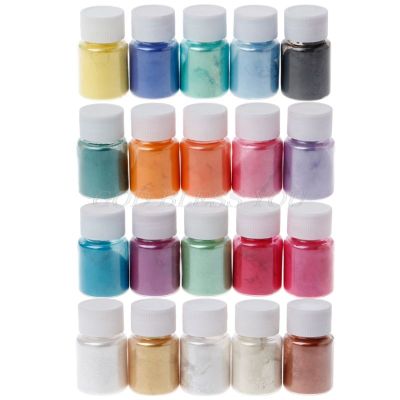 20 Colors Mica Powder Epoxy Resin Dye Pearl Pigment Natural Mica Mineral Powder Drop Shipping