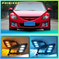 2pcs LED DRL Daytime Running Light Daylight headlight fog lamp cover car-Styling for Mazda 6 Mazda6 2008 2009 2010