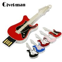 USB Flash Drive 256GB Metal Necklace Electric Guitar USB2.0 Pendrive 128GB Memory Stick 16GB 32GB 64GB USB Memory Disk Pen Drive