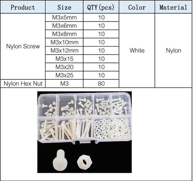 panci-nilon-hitam-putih-kepala-bulat-mesin-phillips-sekrup-m2-m2-5-m3-m4-metrik-benang-silang-plastik-baut-mur-set-bermacam-macam-kit