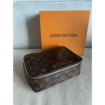 Louis+Vuitton+Packing+Cube+Cosmetic+Toiletry+Bag+PM+Brown+Canvas for sale  online