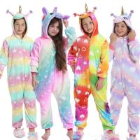 ฤดูหนาว Flannel Soft Warm Kigurumi Spider ชุดนอนเด็ก Unicorn Oneise ชุดนอนเด็กชาย Kigurumi Dinosaurio เครื่องแต่งกายหญิง Homewear