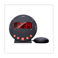 1 SET Powerful Vibration Alarm Clock Elderly Deaf Home Digital Extra Loud Vibration Clock Vibration Alarm Clock for Hearing Impaired EU Plug