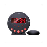 1 SET Elderly Deaf Home Digital Extra Loud Vibration Clock for Hearing Impaired EU Plug