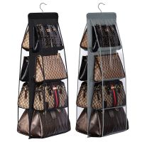 Closet Purse Organizer Storage Hanging Handbag Organizer Foldable Dustproof Breathable Women Purse Hanger for Wardrobe Bedroom