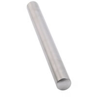 EH-LIEF Silver Stainless Steel Rolling Pin Hand Dough Roller Bake Cake Pizza Kitchen Accessories Non-stick 40cm