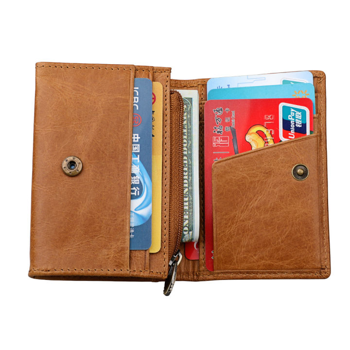 กระเป๋าใส่บัตรหนังแท้2022สำหรับผู้หญิงและผู้ชาย-กระเป๋าใส่บัตรวีไอพีใส่บัตรเครดิตมีซิปกระเป๋าใส่บัตรประชาชนธุรกิจแบบบาง