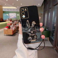 เคสมือจับสำหรับโทรศัพท์มือถือกระต่ายน่ารักสำหรับ VIVO V29 5G กรอบหลังซิลิโคนปลอกอ่อน Vivo V29 V27 V27E V25 V25E V23 V23E V27 Pro 2023ป้องกันฝาหลัง VIVOV27 5G ด้วยสายคล้องมือ