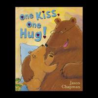 One kiss, one hug, one kiss, one hug, picture book sleeping, parents and children reading English original childrens books